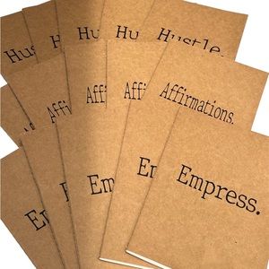 NWT Handcrafted Journal Set | 3 Blank Notebooks | Gift-Ready Stationery